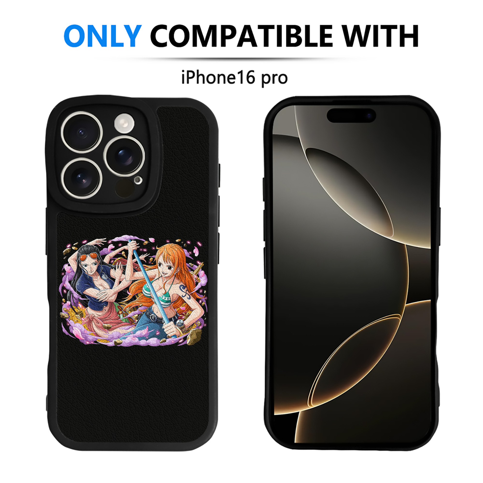 （画像用） ワンピース ニコ・ロビン ONE PIECE Nico Robin 【iPhone 16シリーズ対応】シリコンスマホケース（レザー調） 材質：シリコン